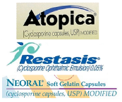 Neoral, Atopica, Restasis (Cyclosporine) logo