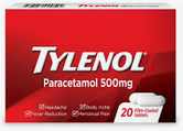 Tylenol (Paracetamol) tablets 500 mg