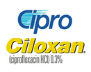 Ciprofloxacin (Cipro, Ciloxan)
