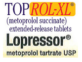 Toprol-XL (Metoprolol Succinate), Lopressor (Metoprolol Tartrate) tablets