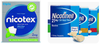 Nicotex, Nicotinell (Nicotine) chewing gum and patches