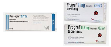 Protopic, Prograf (Tacrolimus) ointment and capsules
